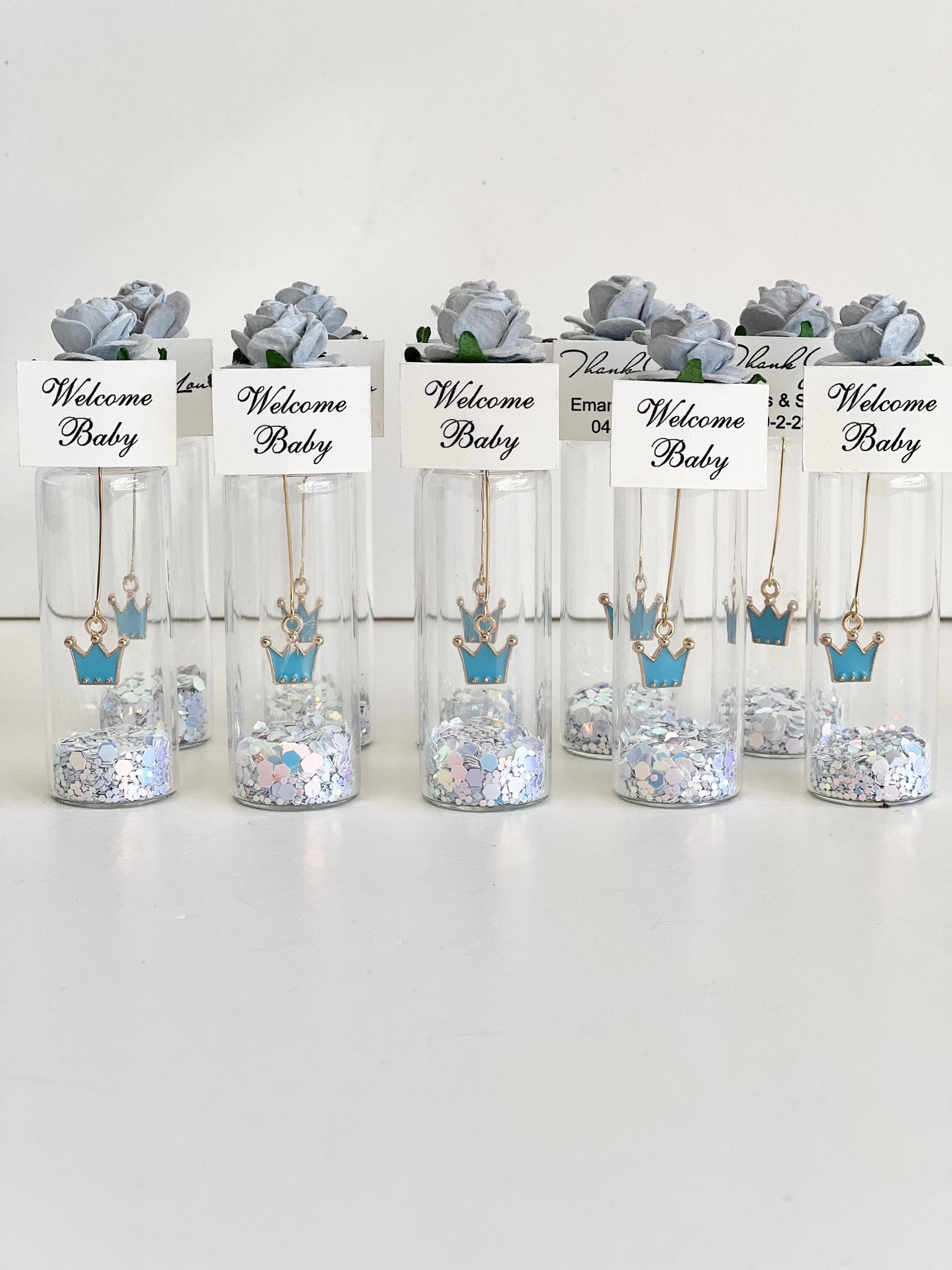 5 pcs Crown Baby Shower Favors, Custom Crown Favors, Disney Party Favors, Personalized, Little Prince Gifts, 1st Birthday Baby Boy Favors