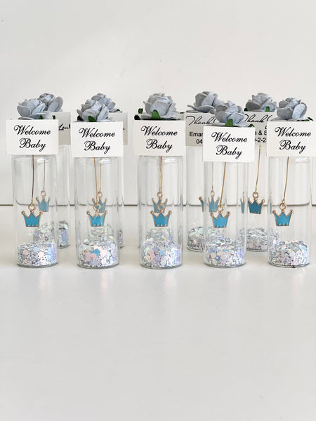 5 pcs Crown Baby Shower Favors, Custom Crown Favors, Disney Party Favors, Personalized, Little Prince Gifts, 1st Birthday Baby Boy Favors
