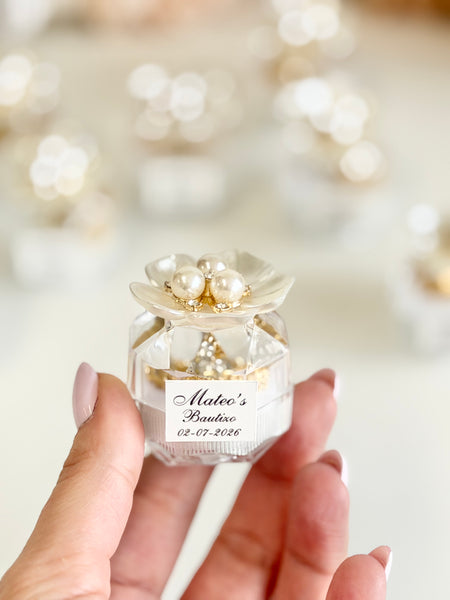 Baptism Favors Cross with Necklace Gifts, Christening Rosary Favors for Guests, Custom First Communion Favors, Personalized Baptism Gifts