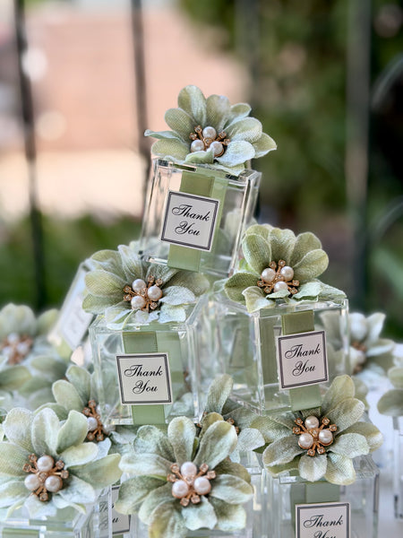 5 pcs Sage Green Wedding Favors Boxes, Elegance Wedding Favors for Guests, Luxury Party Favors, Wedding Custom Favors, Quinceanera Favors Gifts