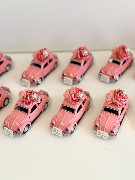 Personalized Beetle Favors | Vintage Wedding Car Gifts | Bridal Shower Guest Keepsakes | Elegant Party Decor