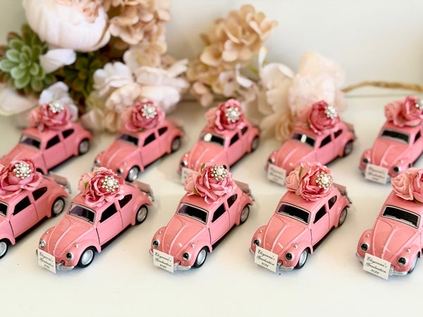 Personalized Beetle Favors | Vintage Wedding Car Gifts | Bridal Shower Guest Keepsakes | Elegant Party Decor