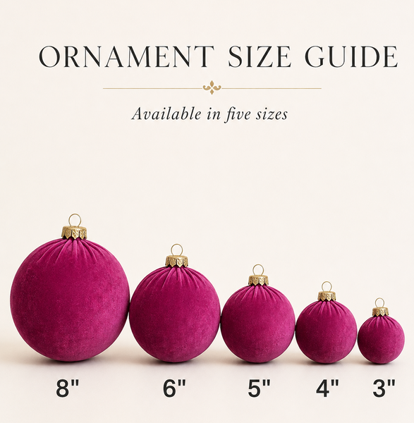 Beige Shades Velvet Christmas Ornaments – Handmade Balls, 3–8 Inch
