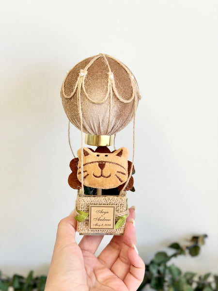 Safari Hot Air Balloon Baby Shower Favor, Jungle Baby Shower Gift, Neutral Baby Shower Decor, Newborn Keepsake Favors for Guests
