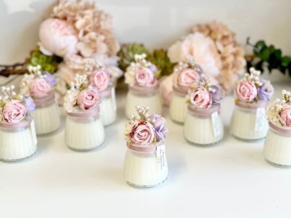 Pink Custom Candle Wedding Favors for Guests, Personalized Party Candle Favors, Bulk Candle Favors, Decorative Candles for Home, Customizable Wedding Favors