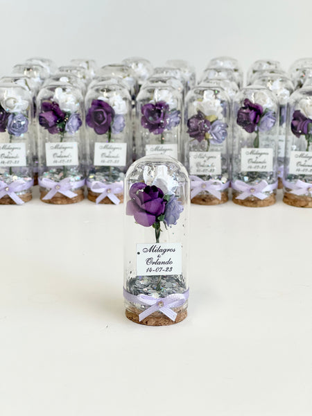 10 pcs Wedding Favors – Custom Glass Dome Cloche Favors, Beauty and the Beast Party Favors for Guests