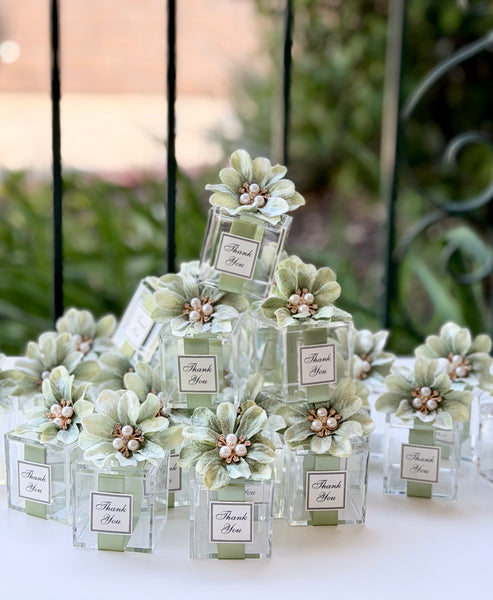 5 pcs Sage Green Wedding Favors Boxes, Elegance Wedding Favors for Guests, Luxury Party Favors, Wedding Custom Favors, Quinceanera Favors Gifts