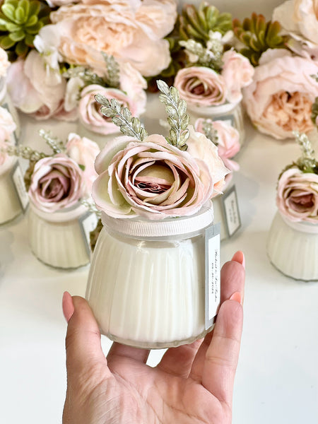 Dusty Custom Candle Wedding Favors for Guests, Personalized Party Candle Favors, Bulk Candle Favors, Decorative Candles for Home, Customizable Wedding Favors
