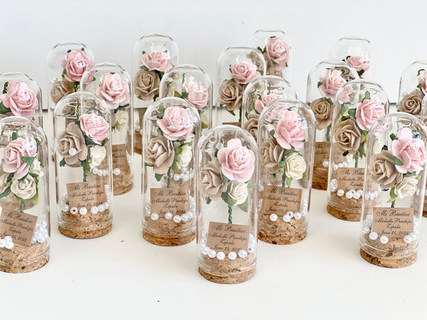 10 pcs Wedding Favors – Custom Glass Dome Cloche Favors, Beauty and the Beast Party Favors for Guests