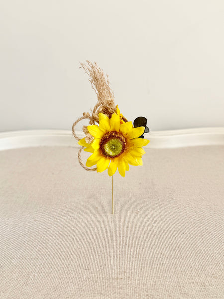 Sunflower Wedding Corsages Boutonnières Set, Prom Wrist Corsage, Rustic Wedding Corsage, Bridesmaids Corsage, Bridal Bracelets