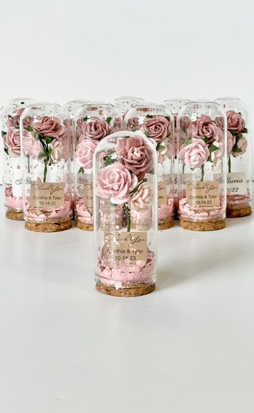10 pcs Wedding Favors – Custom Glass Dome Cloche Favors, Beauty and the Beast Party Favors for Guests