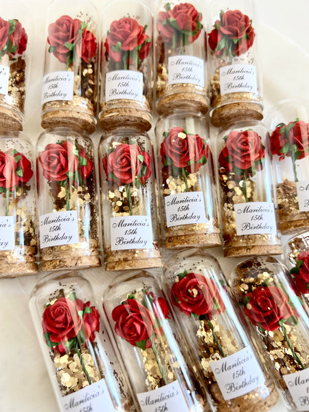 10 pcs Wedding Favors – Custom Glass Dome Cloche Favors, Beauty and the Beast Party Favors for Guests