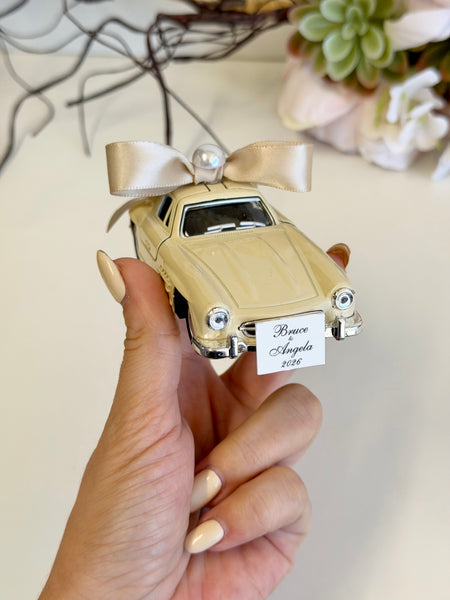 Vintage Elegance Car Wedding Favors with Rings, Retro Car Favors, Personalized Favors for Guests, Luxury Custom Favors, Bachelorette Favors