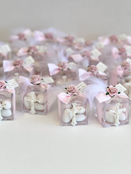 10 pcs Baptism Favors, Christening Favors, Cross Favors, Custom Favors, First Communion Souvenirs, Personalized Baptism Gifts