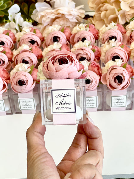 5 pcs Custom Wedding Favor Boxes – Party Favors for Guests, Elegant Gift Boxes