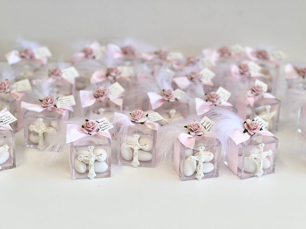 10 pcs Baptism Favors, Christening Favors, Cross Favors, Custom Favors, First Communion Souvenirs, Personalized Baptism Gifts