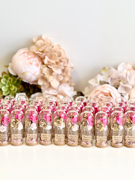 10 pcs Wedding Favors – Custom Glass Dome Cloche Favors, Beauty and the Beast Party Favors for Guests
