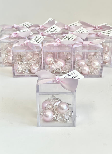 12 pcs Baptism Favors, Christening Favors, Rosary Favor Boxes, Personalized First Communion Souvenirs, Custom Baptism Gifts