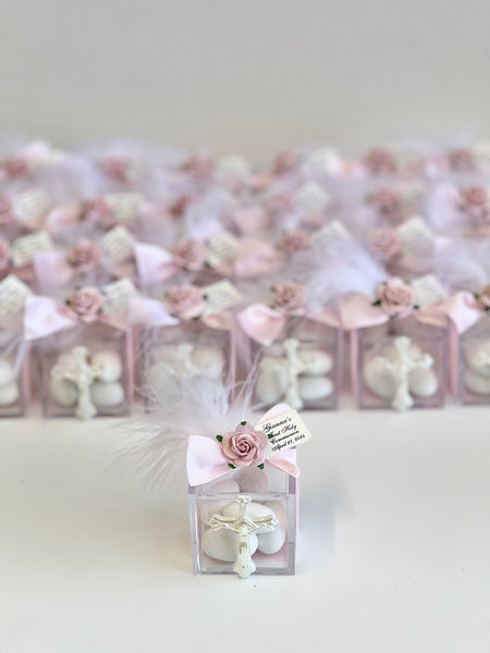10 pcs Baptism Favors, Christening Favors, Cross Favors, Custom Favors, First Communion Souvenirs, Personalized Baptism Gifts