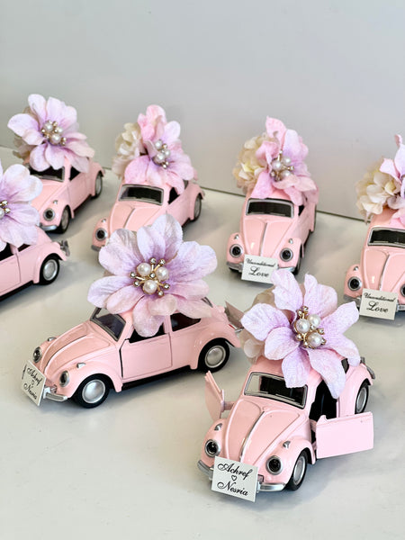Pink Car Wedding Favors, Vintage Car Favors, Wedding Favors for Guests, Baby Shower Party Favors, Custom Sweet 15 Favors, Bachelorette Favors