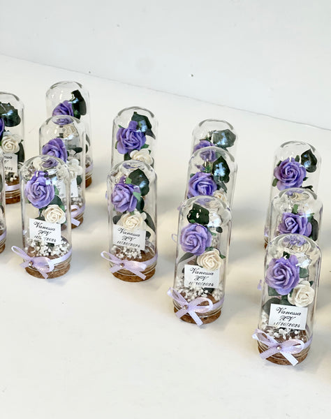 10 pcs Wedding Favors – Custom Glass Dome Cloche Favors, Beauty and the Beast Party Favors for Guests