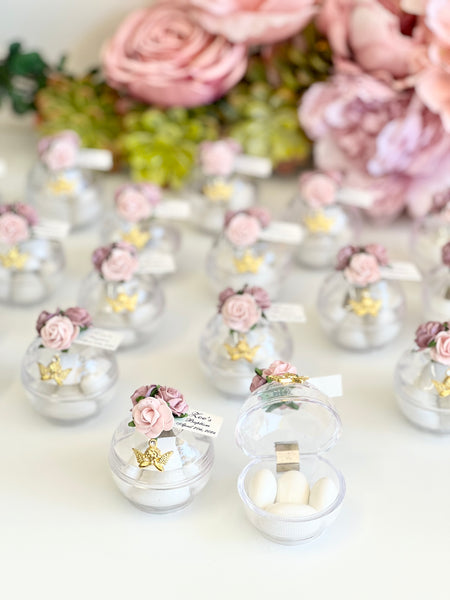 10 pcs Baptism Favors, Christening Favors, Angel Favor Boxes, Personalized First Communion Souvenirs, Custom Baptism Gifts