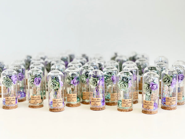 10 pcs Wedding Favors – Custom Glass Dome Cloche Favors, Beauty and the Beast Party Favors for Guests