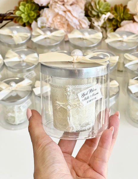 10 pcs Baptism Candle Gifts, Personalized Baptism Favors, Thank You Gifts, Baby Shower Favors, Custom Favors, Party Favors, Baby Girl