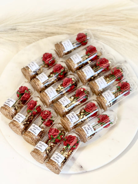 10 pcs Wedding Favors – Custom Glass Dome Cloche Favors, Beauty and the Beast Party Favors for Guests