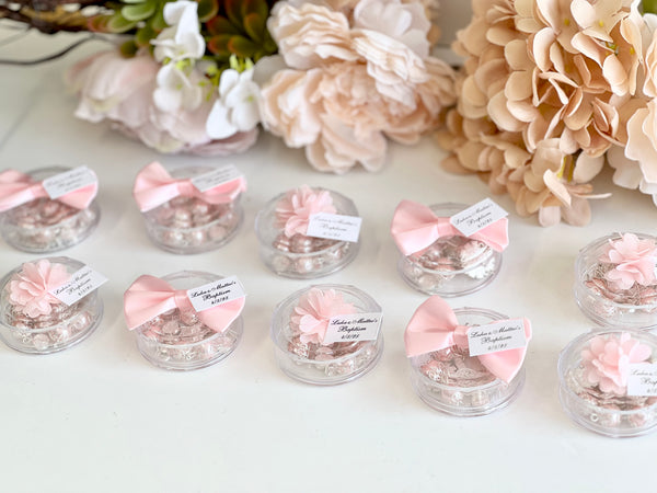 12 pcs Baptism Favors, Christening Favors, Rosary Favor Boxes, Personalized First Communion Souvenirs, Custom Baptism Gifts