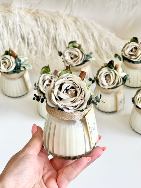 Sage Green Custom Candle Wedding Favors for Guests, Personalized Party Candle Favors, Bulk Candle Favors, Decorative Candles for Home, Customizable Wedding Favors