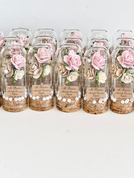 10 pcs Wedding Favors – Custom Glass Dome Cloche Favors, Beauty and the Beast Party Favors for Guests
