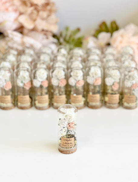 10 pcs Wedding Favors – Custom Glass Dome Cloche Favors, Beauty and the Beast Party Favors for Guests