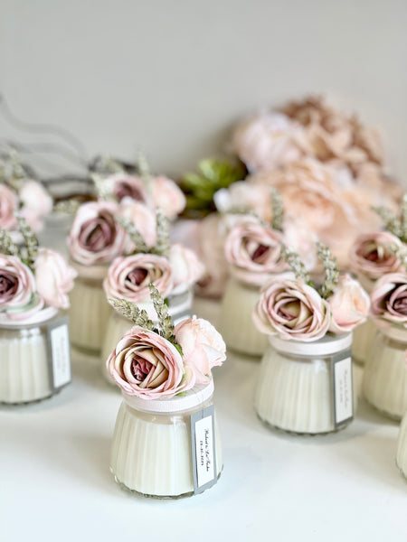 Dusty Custom Candle Wedding Favors for Guests, Personalized Party Candle Favors, Bulk Candle Favors, Decorative Candles for Home, Customizable Wedding Favors