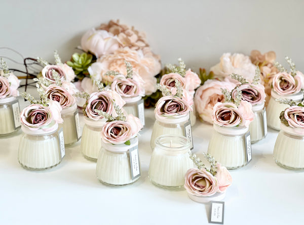 Dusty Custom Candle Wedding Favors for Guests, Personalized Party Candle Favors, Bulk Candle Favors, Decorative Candles for Home, Customizable Wedding Favors