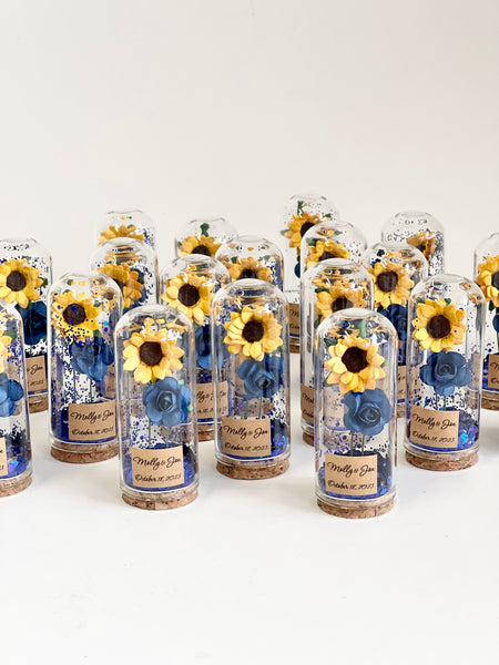 10 pcs Wedding Favors for Guests, Wedding Favors, Rustic Wedding, Custom Favors, Personalized Sunflower Favors, Rustic Favors
