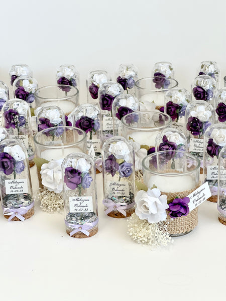 10 pcs Wedding Favors – Custom Glass Dome Cloche Favors, Beauty and the Beast Party Favors for Guests