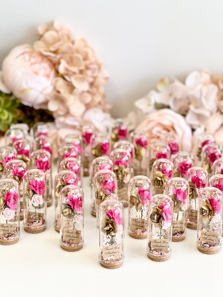 10 pcs Wedding Favors – Custom Glass Dome Cloche Favors, Beauty and the Beast Party Favors for Guests