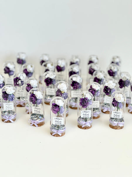 10 pcs Wedding Favors – Custom Glass Dome Cloche Favors, Beauty and the Beast Party Favors for Guests