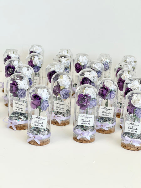 10 pcs Wedding Favors – Custom Glass Dome Cloche Favors, Beauty and the Beast Party Favors for Guests