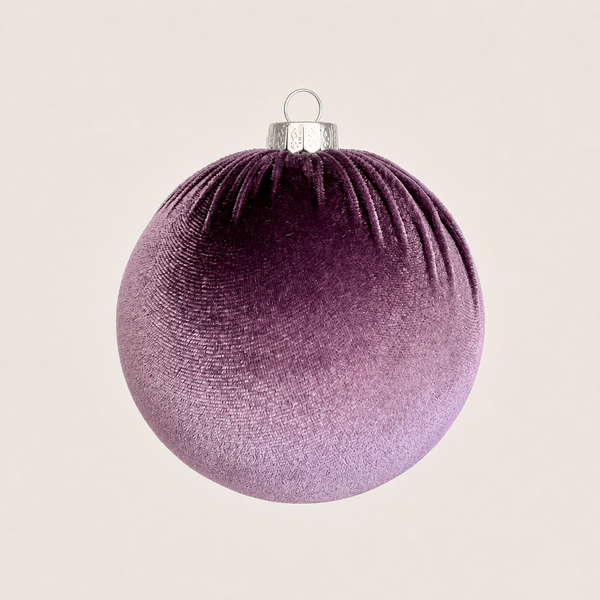 Orchid Purple Shades Velvet Christmas Ornaments – Handmade Balls, 3–8 Inch