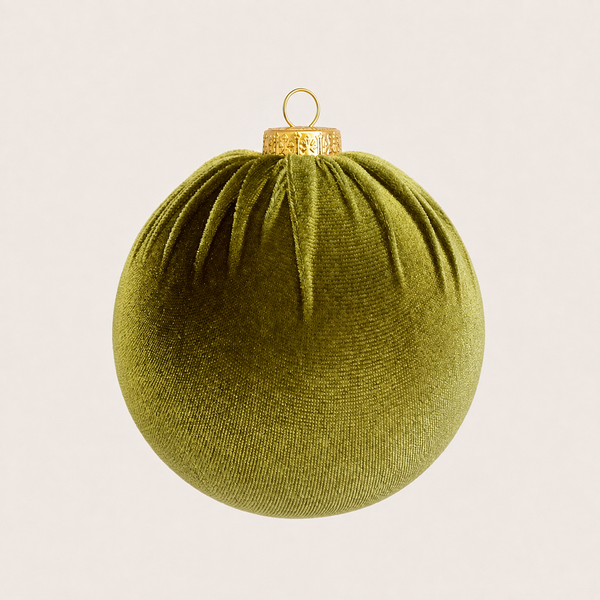 Hunter Green Shades Velvet Christmas Ornaments – Handmade Balls, 3–8 Inch