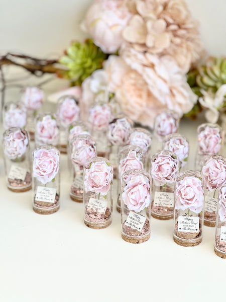 10 pcs Bulk Wedding Favors for Guests, Rose Dome Favors, Personalized Party Gifts, Beauty and the Beast Custom Favors, Rustic Favors Gifts, Boho