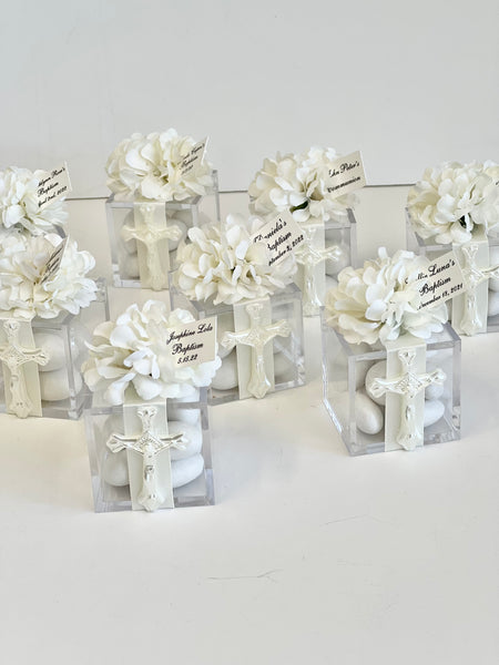 10 pcs Baptism Favors, Christening Favors, Cross Favors, Custom Favors, First Communion Souvenirs, Personalized Baptism Gifts