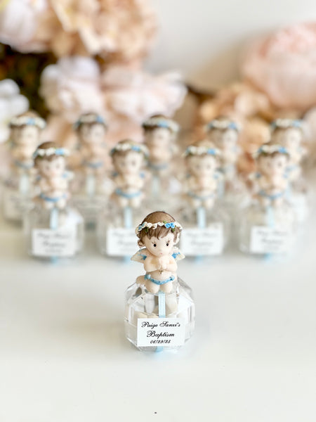 10 pcs Baptism Favors, Christening Favors with Angel, Custom Favor Boxes, Personalized First Communion Souvenirs, Custom Baptism Gifts