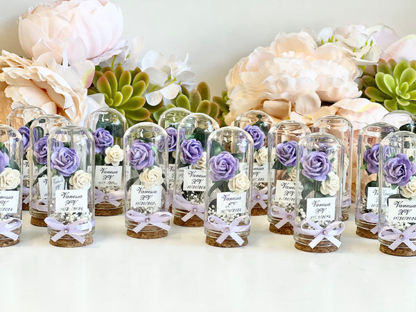 10 pcs Wedding Favors – Custom Glass Dome Cloche Favors, Beauty and the Beast Party Favors for Guests