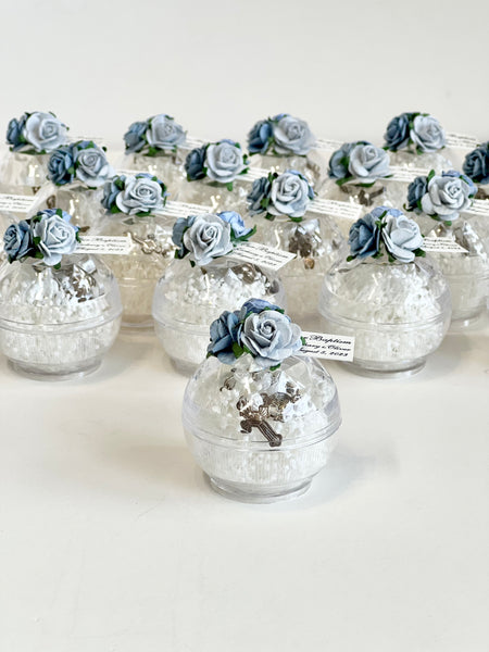 10 pcs Baptism Favors, Christening Favors, Rosary Favor Boxes, Personalized First Communion Souvenirs, Custom Baptism Gifts