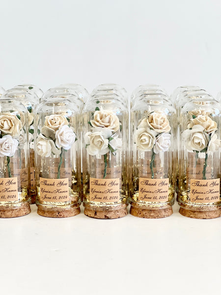 10 pcs Wedding Favors – Custom Glass Dome Cloche Favors, Beauty and the Beast Party Favors for Guests