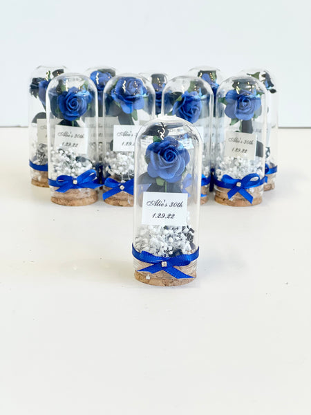 10 pcs Wedding Favors – Custom Glass Dome Cloche Favors, Beauty and the Beast Party Favors for Guests