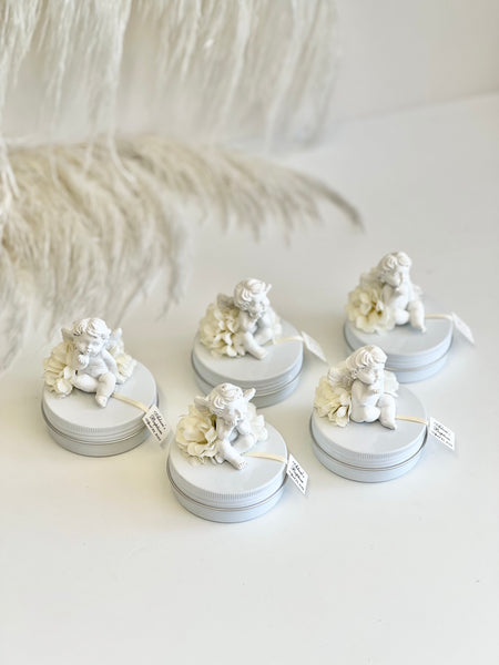 5 pcs Baptism Candle Favors, Personalized Baptism Gifts, Baby Shower Favors, Custom Favors, Angel Favors, Party Favors, Baby Girl